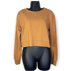 5:$20 yr young & reckless tan pullover crew neck crop top sweater